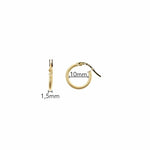 medidas de los pendientes 10mm x 1.5mm