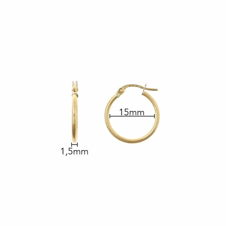 medidas de los pendientes 15mm x 1.5mm