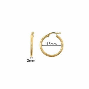 medidas de los pendientes 15mm x 2mm