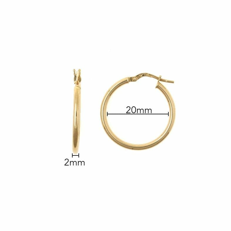 medidas de los pendientes 20mm x 2mm