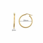 medidas de los pendientes 20mm x 2mm