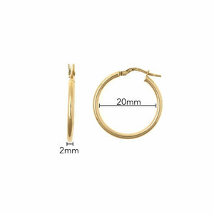 medidas de los pendientes 20mm x 2mm