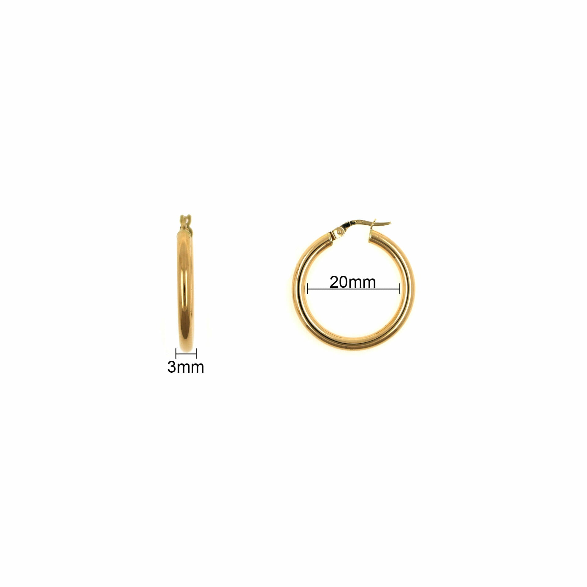 medidas de los pendientes 20mm x 3mm