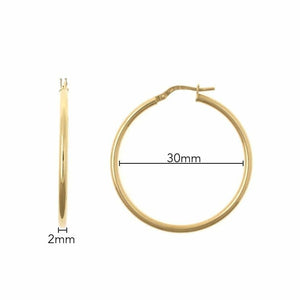 medidas de los pendientes 30mm x 2mm