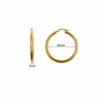 medidas de los pendientes 30mm  x 3mm