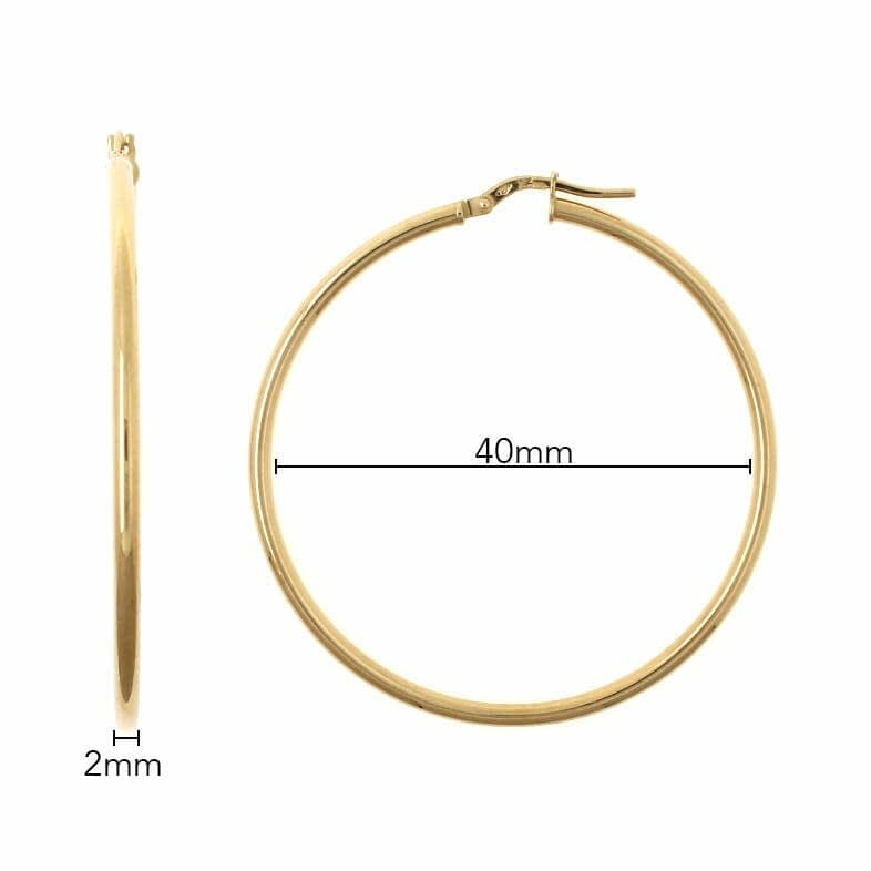 medidas de los pendientes 40mm x 2mm