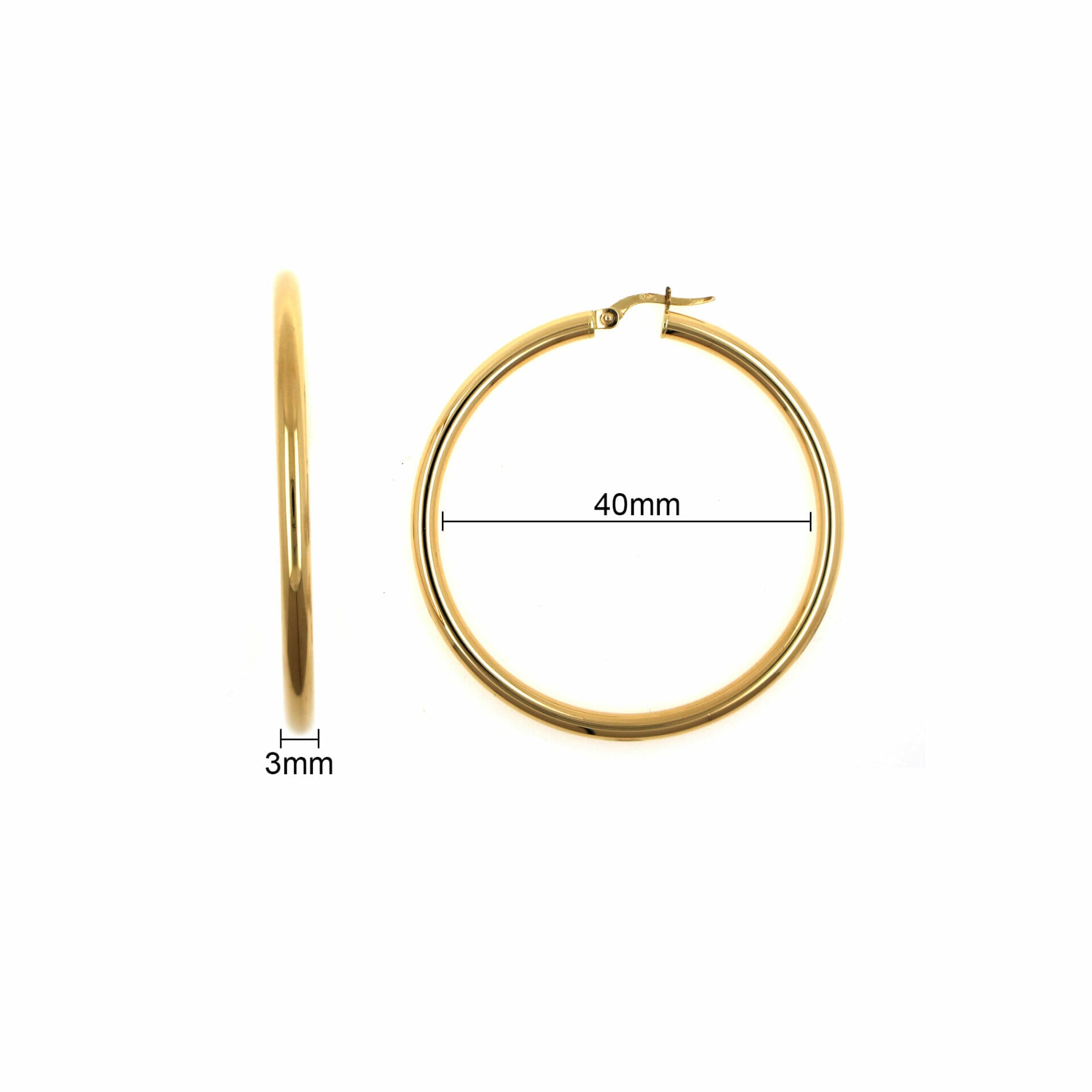 medidas de los pendientes 40mm x 3mm