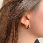 aros de oro 18kt grecas de 10mm de diametro