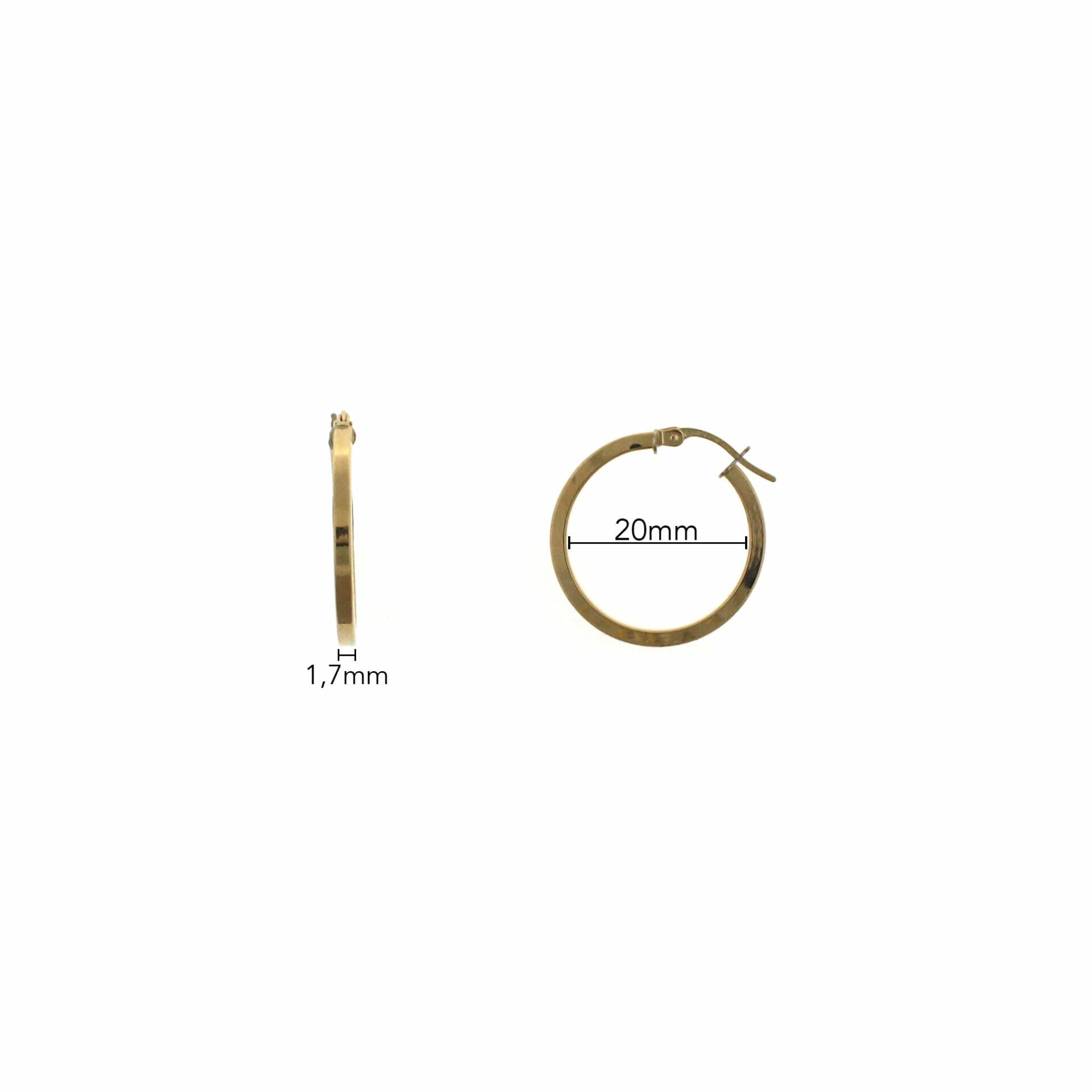 medidas de pendientes tubo cuadrado de 20mm