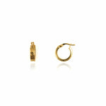 pendientes de aro greca tipo versace de 10mm de diametro