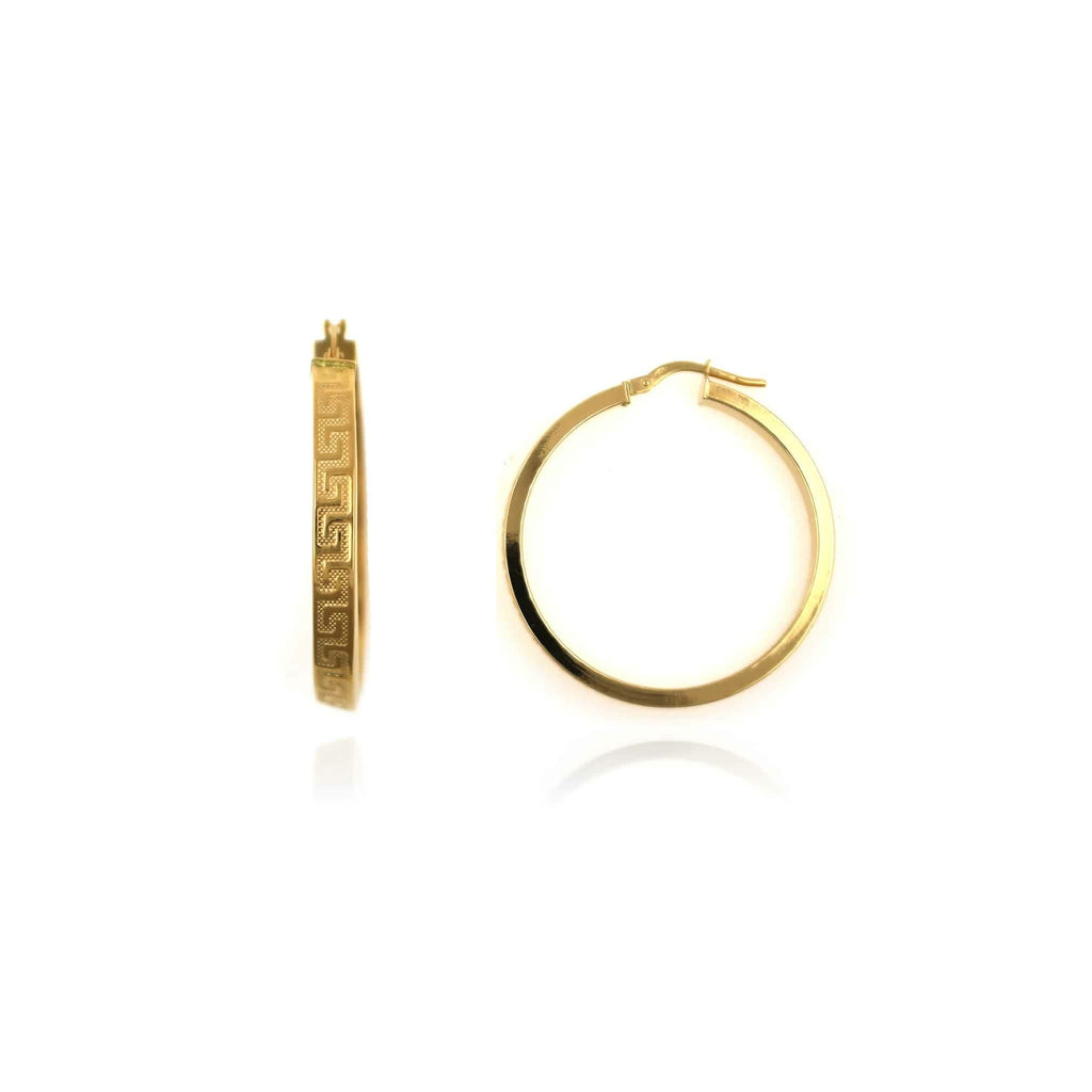 pendientes aro greca versace de 30mm de diametro