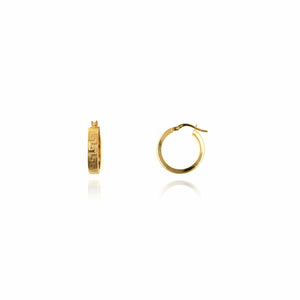 pendientes de aro grecas tipo versace de 15mm diametro