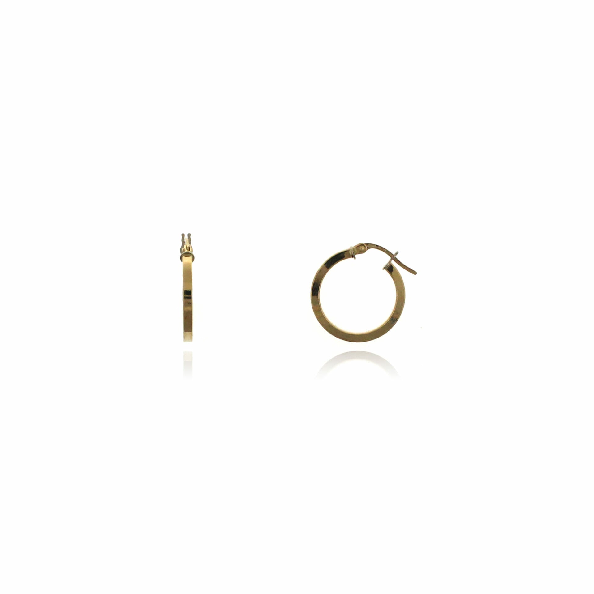 pendientes de aro tubo cuadrado de 15mm diametro