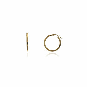 pendientes de aro tubo cuadrado de 20mm diametro