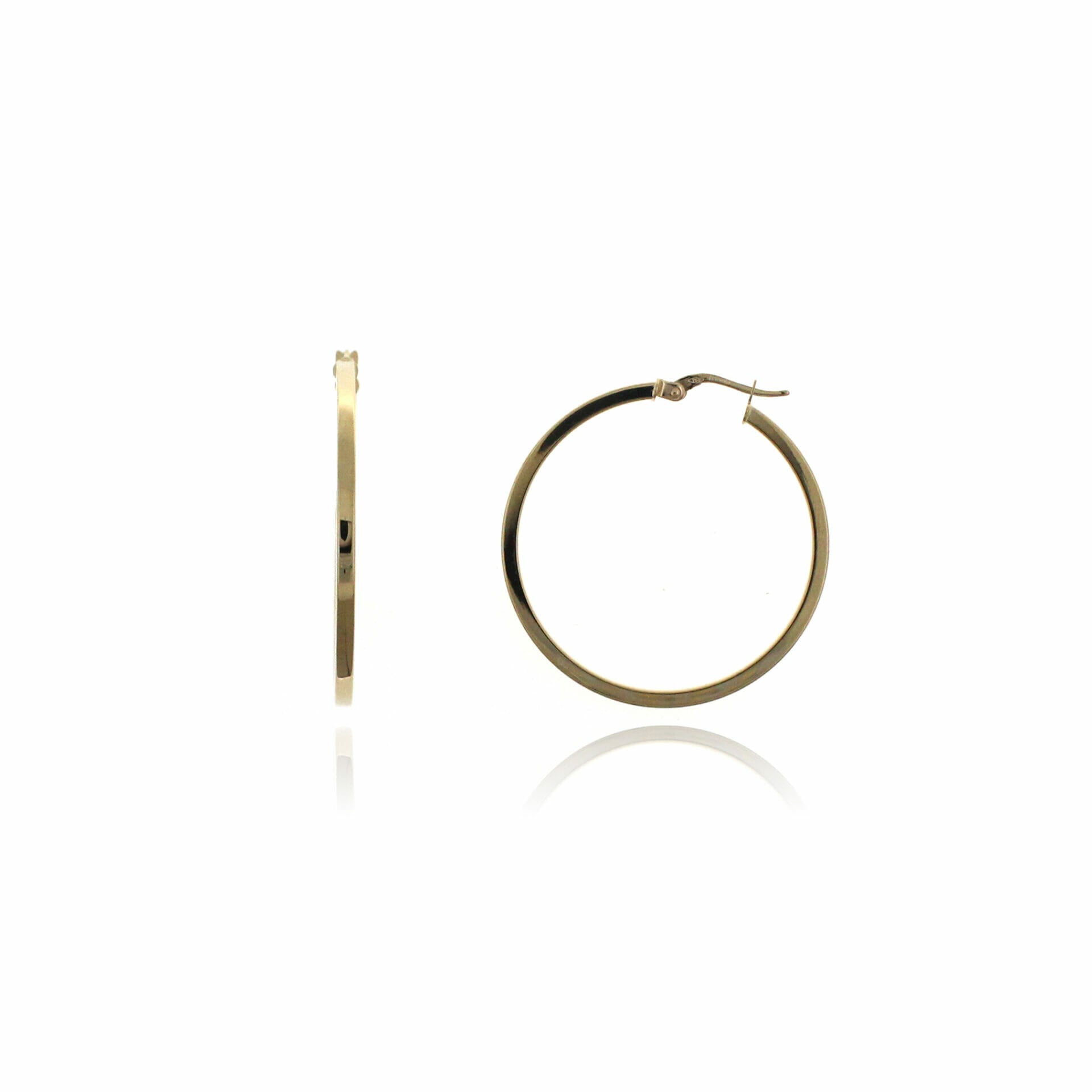 pendientes de aros tubo cuadrado de 30mm