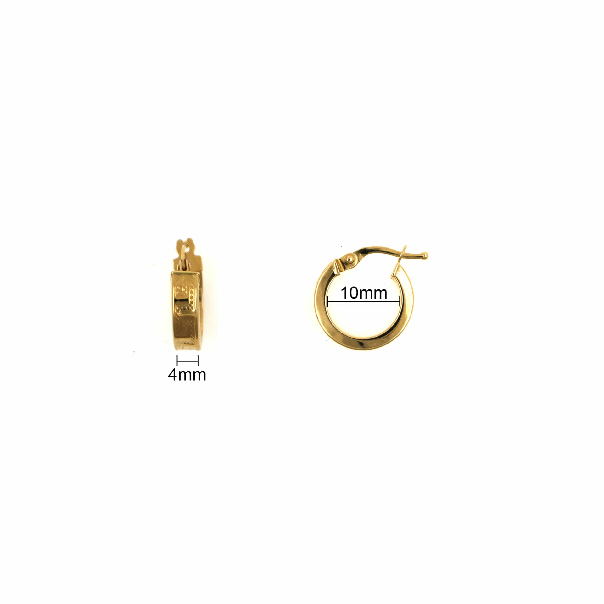 medidas de los pendientes grecas 10mm