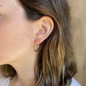 aros de oro 18kt medianos 20mm de diametro x 2mm de grosor