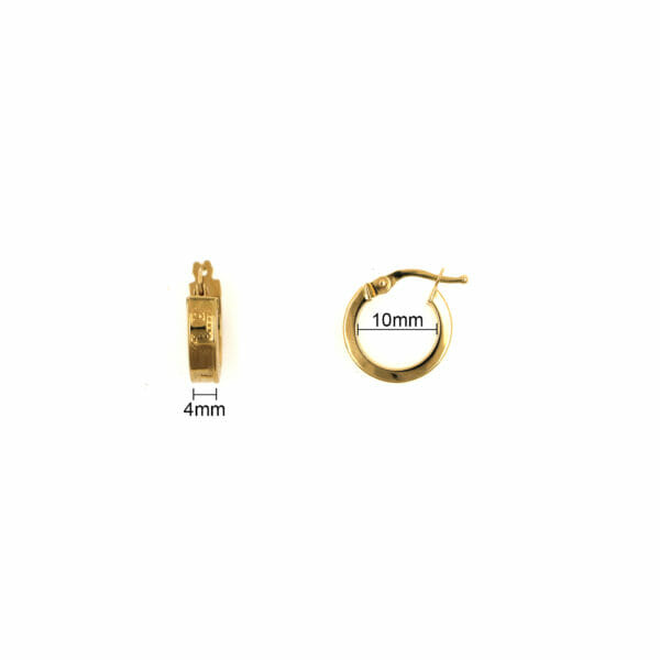 pendiente aro de oro greca versace 10mm